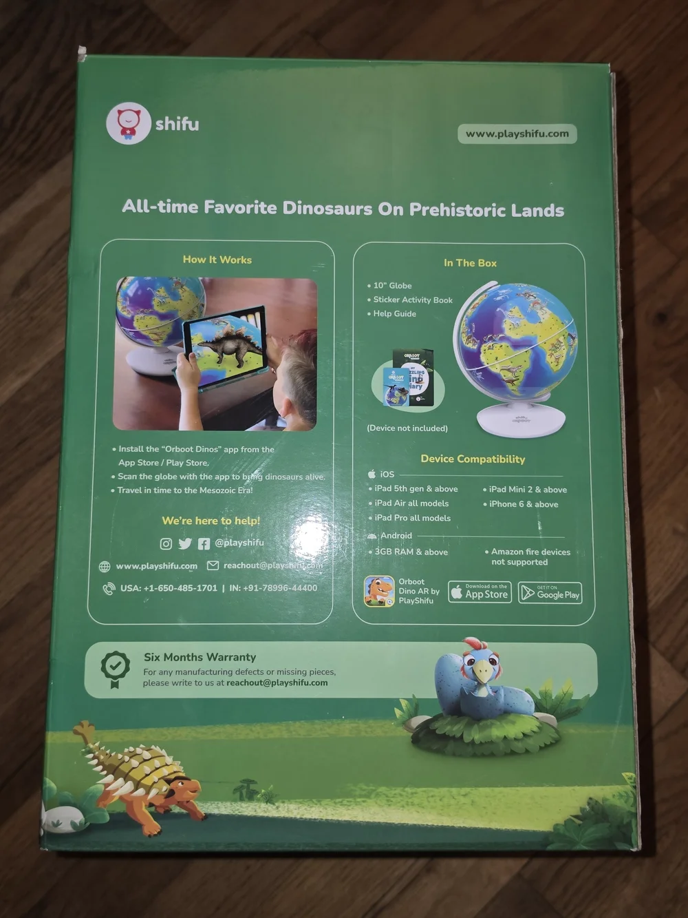 Shifu Orboot World of Dinos AR Interactive Globe - Green